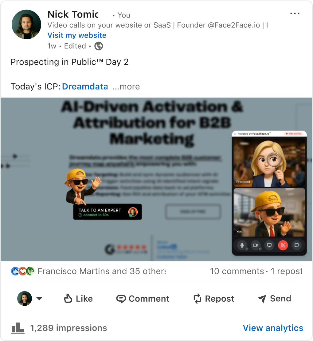 Prospecting in Public™ Example 2